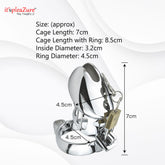 Metal Chastity Cage Sizing – 7cm Length, 3.2cm Inner Diameter – Perfect Fit Guaranteed